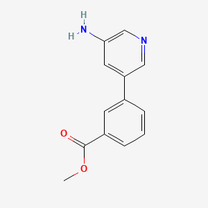 molecular formula C13H12N2O2 B597440 Methyl 3-(5-aminopyridin-3-yl)benzoate CAS No. 1258626-34-4