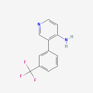 molecular formula C12H9F3N2 B597445 3-(3-(Trifluoromethyl)phenyl)pyridin-4-amine CAS No. 1261591-62-1