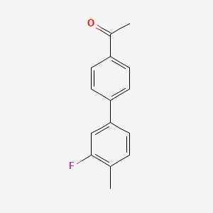 molecular formula C15H13FO B597446 4-Acetyl-3'-fluoro-4'-methylbiphenyl CAS No. 1345471-18-2