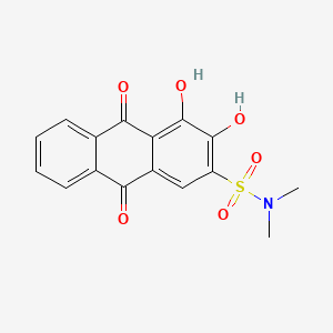 molecular formula C16H13NO6S B597448 3,4-二羟基-N,N-二甲基-9,10-二氧代-9,10-二氢蒽-2-磺酰胺 CAS No. 1313738-84-9