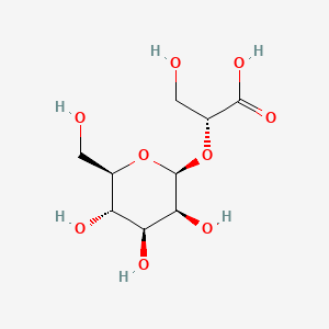 molecular formula C9H16O9 B597452 (2R)-3-Hydroxy-2-(beta-D-mannopyranosyloxy)propanoic acid CAS No. 164324-35-0