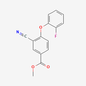 molecular formula C15H10FNO3 B597456 Methyl 3-cyano-4-(2-fluorophenoxy)benzoate CAS No. 1210401-58-3