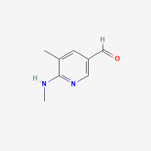 molecular formula C8H10N2O B597459 5-Methyl-6-(methylamino)nicotinaldehyde CAS No. 1289151-97-8
