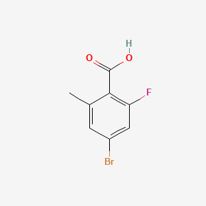 molecular formula C8H6BrFO2 B597460 4-Bromo-2-fluoro-6-methylbenzoic acid CAS No. 1242157-23-8
