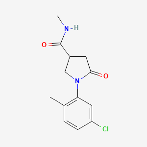 molecular formula C13H15ClN2O2 B5974609 1-(5-chloro-2-methylphenyl)-N-methyl-5-oxopyrrolidine-3-carboxamide 