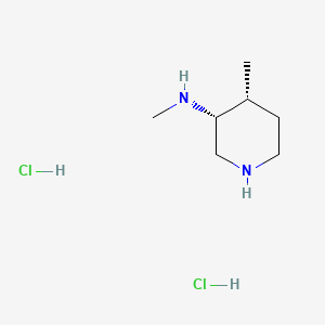 molecular formula C7H18Cl2N2 B597462 (3R,4R)-4-dimethylpiperidin-3-amine HCl CAS No. 1206825-53-7