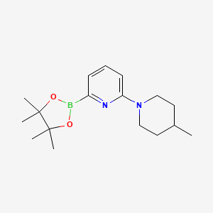 2-(4-Methylpiperidin-1-yl)-6-(4,4,5,5-tetramethyl-1,3,2-dioxaborolan-2-yl)pyridine