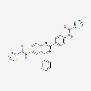 molecular formula C30H20N4O2S2 B5974843 N-[4-[4-phenyl-6-(thiophene-2-carbonylamino)quinazolin-2-yl]phenyl]thiophene-2-carboxamide 