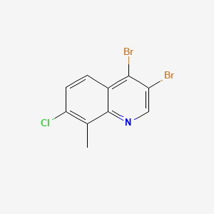 molecular formula C10H6Br2ClN B597488 3,4-Dibromo-7-chloro-8-methylquinoline CAS No. 1211717-53-1