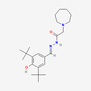 molecular formula C23H37N3O2 B5974928 2-(azepan-1-yl)-N-[(E)-(3,5-ditert-butyl-4-hydroxyphenyl)methylideneamino]acetamide 