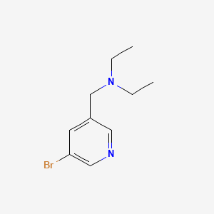 molecular formula C10H15BrN2 B597511 N-((5-Bromopyridin-3-yl)methyl)-N-ethylethanamine CAS No. 104290-48-4