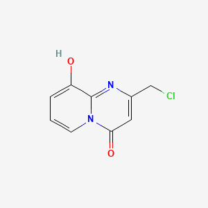 molecular formula C9H7ClN2O2 B597513 2-(chloromethyl)-9-hydroxy-4H-pyrido[1,2-a]pyrimidin-4-one CAS No. 162469-86-5