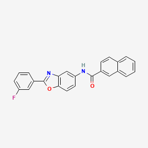 molecular formula C24H15FN2O2 B5975206 N-[2-(3-fluorophenyl)-1,3-benzoxazol-5-yl]naphthalene-2-carboxamide 