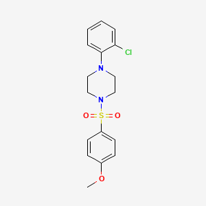 molecular formula C17H19ClN2O3S B5975209 1-(2-CHLOROPHENYL)-4-(4-METHOXYBENZENESULFONYL)PIPERAZINE 