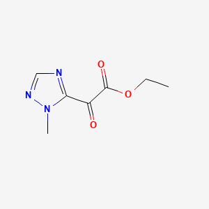 molecular formula C7H9N3O3 B597521 Ethyl 2-(2-methyl-1,2,4-triazol-3-yl)-2-oxoacetate CAS No. 1313739-06-8
