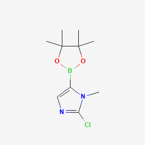 molecular formula C10H16BClN2O2 B597525 2-Chloro-1-methylimidazole-5-boronic Acid Pinacol Ester CAS No. 1315281-29-8