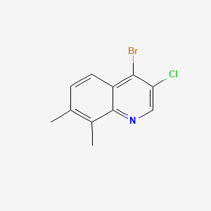 molecular formula C11H9BrClN B597527 4-Bromo-3-chloro-7,8-dimethylquinoline CAS No. 1209401-24-0