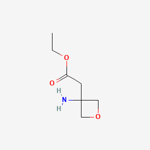 molecular formula C7H13NO3 B597528 Ethyl 2-(3-aminooxetan-3-yl)acetate CAS No. 1207175-54-9