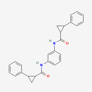 molecular formula C26H24N2O2 B5975283 N,N'-benzene-1,3-diylbis(2-phenylcyclopropanecarboxamide) 