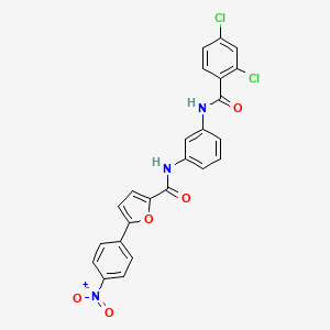 molecular formula C24H15Cl2N3O5 B5975357 N-[3-[(2,4-dichlorobenzoyl)amino]phenyl]-5-(4-nitrophenyl)furan-2-carboxamide 