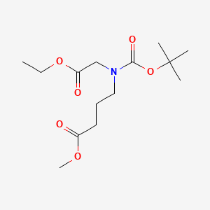 molecular formula C14H25NO6 B597540 Methyl 4-[N-Boc-N-(2-ethoxy-2-oxoethyl)amino]butanoate CAS No. 1256633-34-7