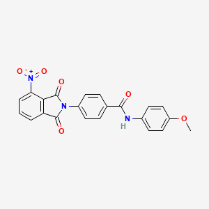 molecular formula C22H15N3O6 B5975435 N-(4-methoxyphenyl)-4-(4-nitro-1,3-dioxoisoindol-2-yl)benzamide 