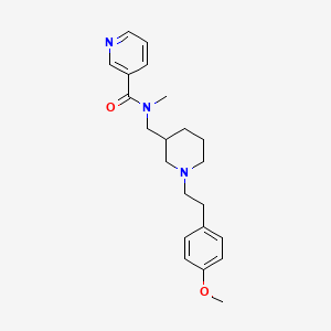 molecular formula C22H29N3O2 B5975504 N-[[1-[2-(4-methoxyphenyl)ethyl]piperidin-3-yl]methyl]-N-methylpyridine-3-carboxamide 