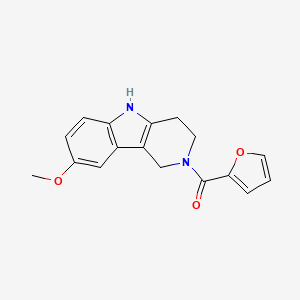 molecular formula C17H16N2O3 B5975535 furan-2-yl(8-methoxy-1,3,4,5-tetrahydro-2H-pyrido[4,3-b]indol-2-yl)methanone 