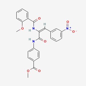 molecular formula C25H21N3O7 B5975605 Methyl 4-[(2E)-2-[(2-methoxyphenyl)formamido]-3-(3-nitrophenyl)prop-2-enamido]benzoate 