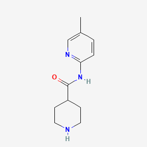 molecular formula C12H17N3O B597561 N-(5-methylpyridin-2-yl)piperidine-4-carboxamide CAS No. 110105-97-0