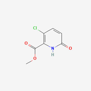 molecular formula C7H6ClNO3 B597562 Methyl 3-chloro-6-oxo-1,6-dihydropyridine-2-carboxylate CAS No. 1214361-05-3
