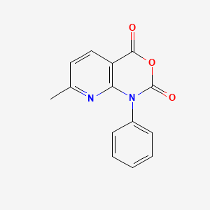molecular formula C14H10N2O3 B597563 7-Methyl-1-phenyl-1H-pyrido[2,3-d][1,3]oxazine-2,4-dione CAS No. 1253791-80-8