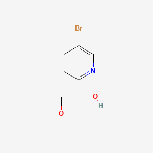 molecular formula C8H8BrNO2 B597574 3-(5-Bromopyridin-2-yl)oxetan-3-ol CAS No. 1207758-80-2