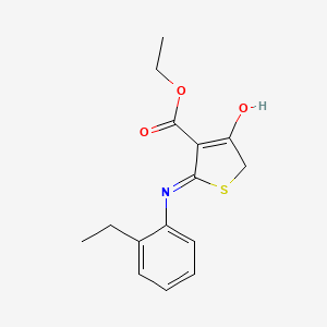 molecular formula C15H17NO3S B5975885 Ethyl 2-[(2-ethylphenyl)amino]-4-oxo-4,5-dihydrothiophene-3-carboxylate 