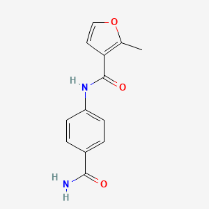 molecular formula C13H12N2O3 B5975891 N-(4-carbamoylphenyl)-2-methylfuran-3-carboxamide 