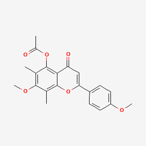 molecular formula C21H20O6 B597591 Eucalyptin acetate CAS No. 14004-35-4