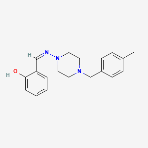 molecular formula C19H23N3O B5975936 2-[(Z)-({4-[(4-METHYLPHENYL)METHYL]PIPERAZIN-1-YL}IMINO)METHYL]PHENOL 