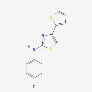 molecular formula C13H9FN2S2 B5976202 N-(4-fluorophenyl)-4-(thiophen-2-yl)-1,3-thiazol-2-amine CAS No. 696628-84-9