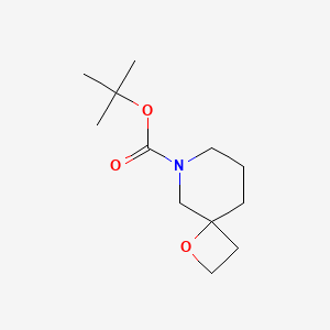 molecular formula C12H21NO3 B597621 Tert-butyl 1-oxa-6-azaspiro[3.5]nonane-6-carboxylate CAS No. 1272412-68-6