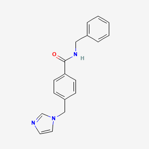 molecular formula C18H17N3O B5976240 N-benzyl-4-(imidazol-1-ylmethyl)benzamide 