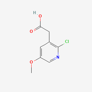 molecular formula C8H8ClNO3 B597631 2-Chloro-5-methoxypyridine-3-acetic acid CAS No. 1227499-89-9