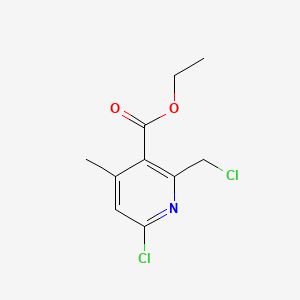 molecular formula C10H11Cl2NO2 B597636 Ethyl 6-chloro-2-(chloromethyl)-4-methylnicotinate CAS No. 1315545-01-7