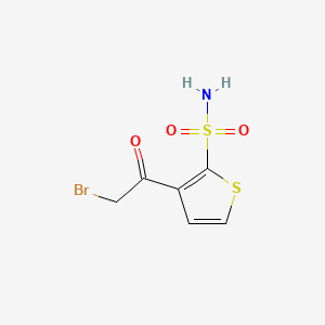 molecular formula C6H6BrNO3S2 B597646 3-(2-Bromoacetyl)thiophene-2-sulfonamide CAS No. 154127-28-3