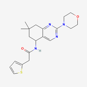 molecular formula C20H26N4O2S B5976466 N-(7,7-dimethyl-2-morpholin-4-yl-6,8-dihydro-5H-quinazolin-5-yl)-2-thiophen-2-ylacetamide 