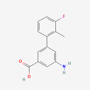 molecular formula C14H12FNO2 B597653 3-Amino-5-(3-fluoro-2-methylphenyl)benzoic acid CAS No. 1261948-82-6