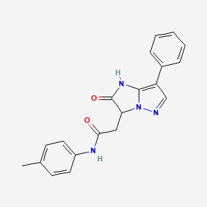 molecular formula C20H18N4O2 B5976625 N-(4-methylphenyl)-2-(2-oxo-7-phenyl-2,3-dihydro-1H-imidazo[1,2-b]pyrazol-3-yl)acetamide 