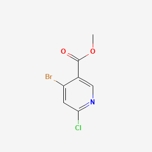 molecular formula C7H5BrClNO2 B597672 Methyl 4-bromo-6-chloronicotinate 