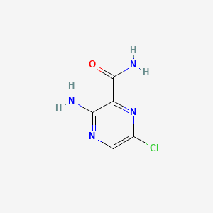 molecular formula C5H5ClN4O B597675 3-Amino-6-chloropyrazine-2-carboxamide CAS No. 1125-56-0