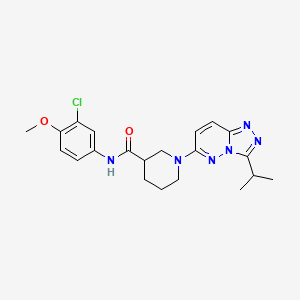 molecular formula C21H25ClN6O2 B5976778 N-(3-chloro-4-methoxyphenyl)-1-[3-(propan-2-yl)[1,2,4]triazolo[4,3-b]pyridazin-6-yl]piperidine-3-carboxamide 