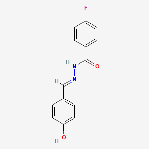 molecular formula C14H11FN2O2 B5976803 4-fluoro-N'-[(E)-(4-hydroxyphenyl)methylidene]benzohydrazide 
